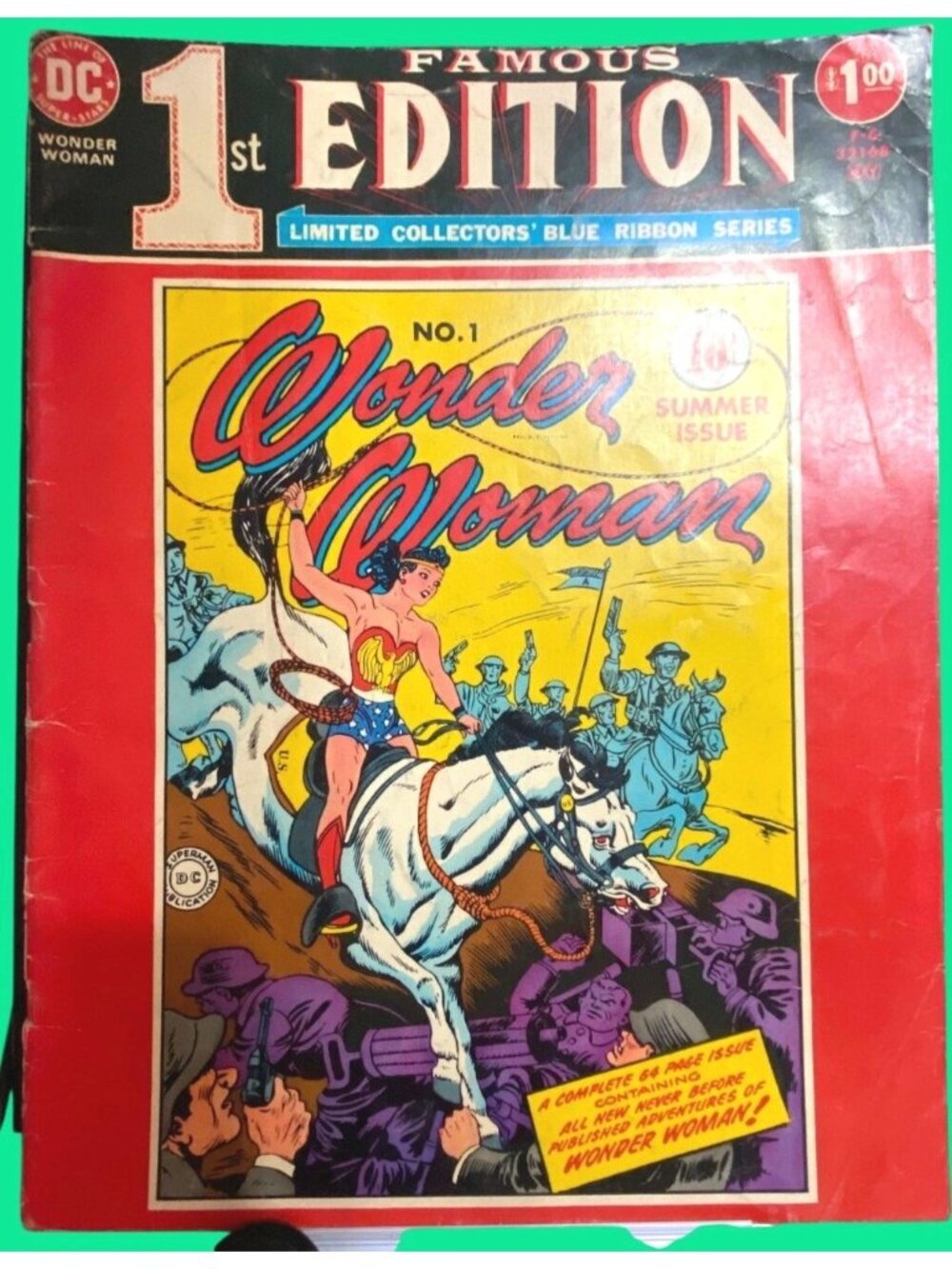 Famous First Edition Wonder Woman No. 1 Summer 1942 Reprint Lmt Collectors Blue